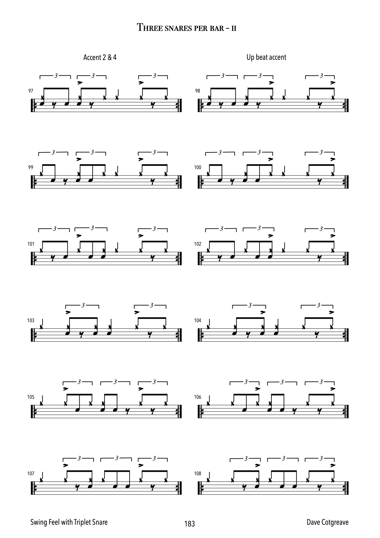 Three Snares Per Bar